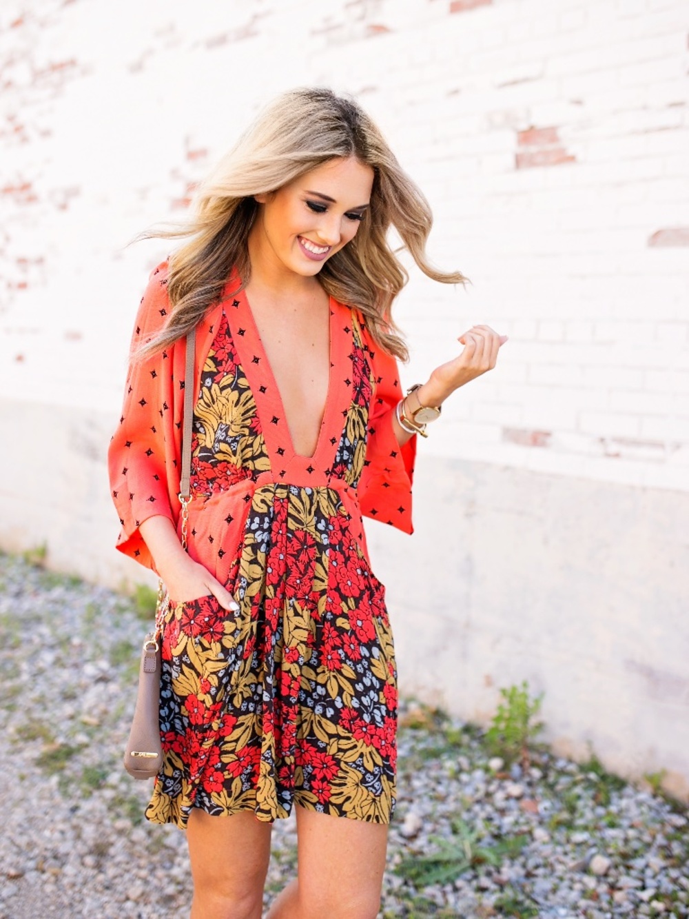 Free People Tallula poppy red/orange mini dress
